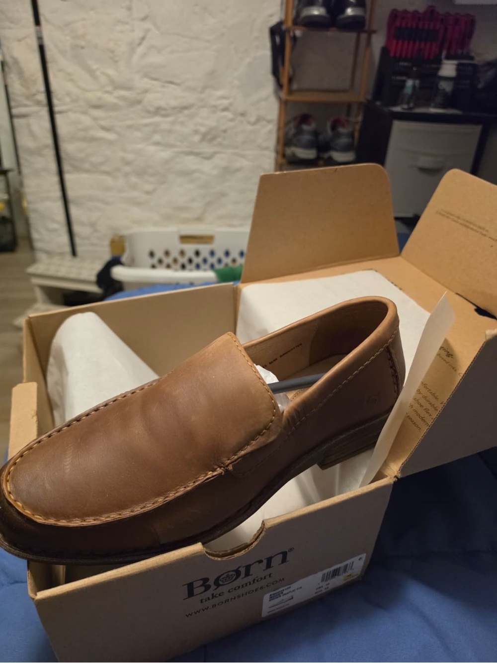 Born Men’s Tan Leather Slip-On Loafer